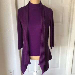 Purple cardigan Sweater w/matching sleeveless top